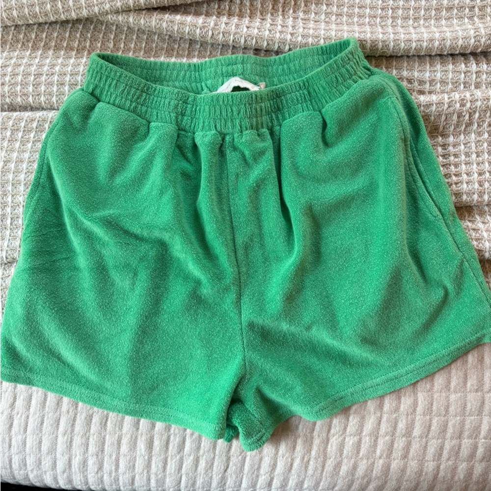 Green Women's Towel Shorts